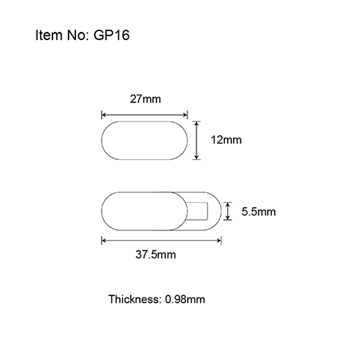 GP16  Webcam Privacy Cover For Laptops,Tablet PC